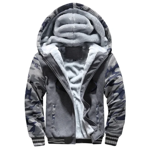 Men's Jacket Camouflage Thicken Winter Jackets for Men Fleece Long Sleeve Coat Man Casual Hoodies Streetwear Men's Coats - Image 6