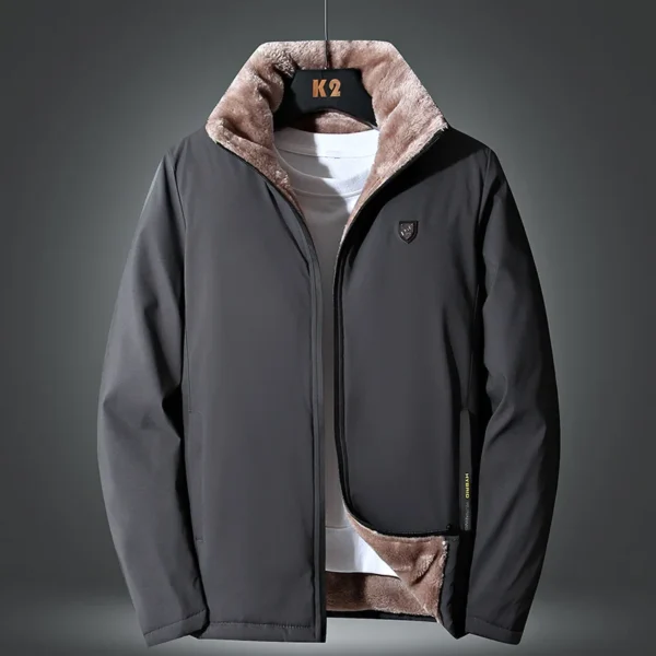 Men 2025 Winter Windproof Warm Thick Fleece Jacket Men Fashion Casual Coat Men Autumn Brand Outwear Outdoor Classic Jacket Men - Image 2