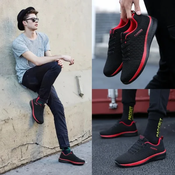 Men running walking knit shoes fashion casual men sneakers breathable sport athletic gym lightweight running shoes - Image 6