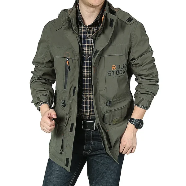 2024 Business Casual Jackets Man Sports Coat Autumn Windproof Hooded Jackets Quick Drying Lightweight Outdoor Climbing Outwear - Image 2