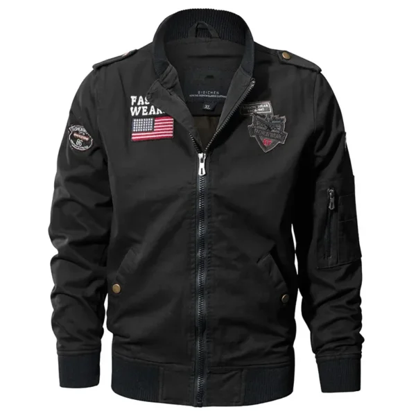 New Spring Military Style Pilot Jacket Multi-pocket Men Tactical Flight Jacket Autumn US Air Force Motorcycle Outwear Cotton - Image 5