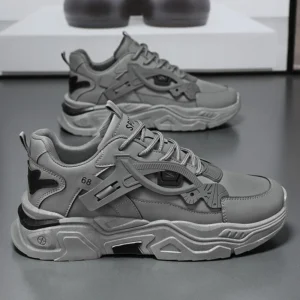 Student height increasing shoes four season new thick sole men's casual sports shoes soft sole comfortable outdoor running shoes