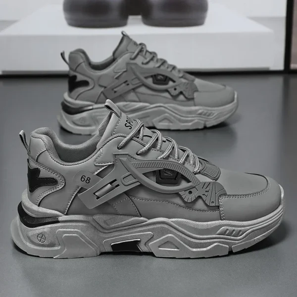 Student height increasing shoes four season new thick sole men's casual sports shoes soft sole comfortable outdoor running shoes