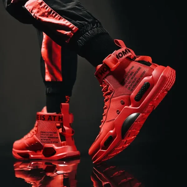 Men's High Top Fashion Leather Sneakers Trend Hot Sale Comfortable Man Casual Shoes Outdoor Non-slip Breathable Men Shoes 39-48 - Image 6