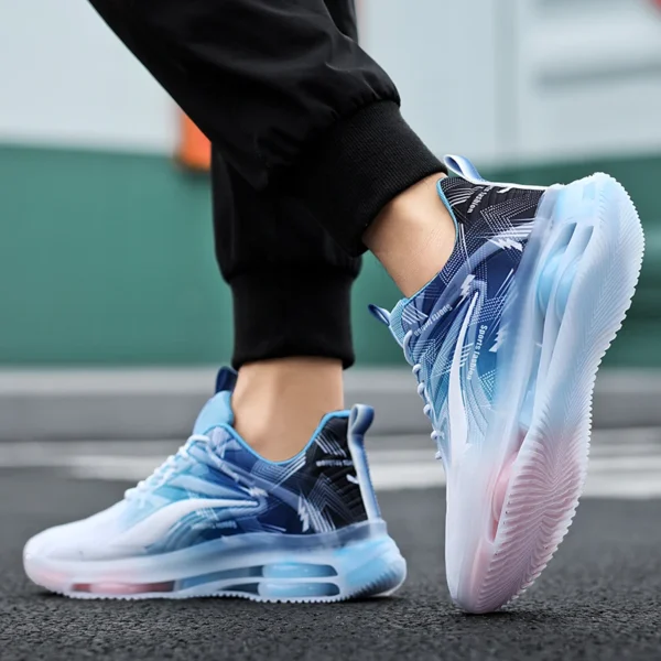Men's Fashion Basketball Shoes with Air Cushions, Comfortable and Non-Slip, Breathable and Shock-Absorbing, Suitable for Men's Outdoor Activities - Image 5