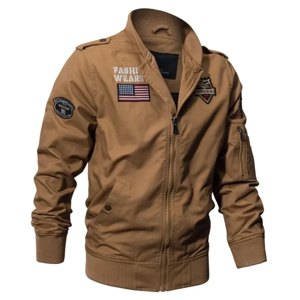 New Spring Military Style Pilot Jacket Multi-pocket Men Tactical Flight Jacket Autumn US Air Force Motorcycle Outwear Cotton - Image 4