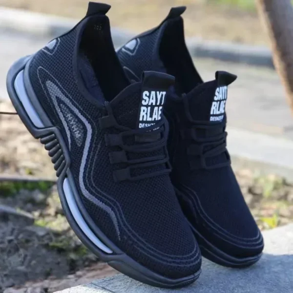 Men Shoes Slip on Fashion Sneakers Male Sport Running Shoes Breathable Gym Training Walking Tennis Shoes Non Slip Workout Flats - Image 4