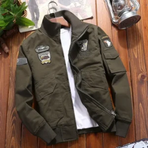 Outdoor Boxing Cargo Jacket Men's High Quality Vintage Embroidered Windbreaker 2024 Autumn Wild Hunting Pure Cotton Warm Coat