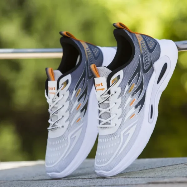 Men's Shoes 2024 New Fashion and Trendy Mesh Sports and Casual Shoes Student Soft Sole Comfortable Running Shoes - Image 3