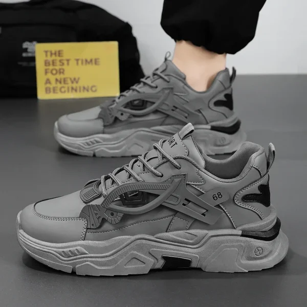 Student height increasing shoes four season new thick sole men's casual sports shoes soft sole comfortable outdoor running shoes - Image 6