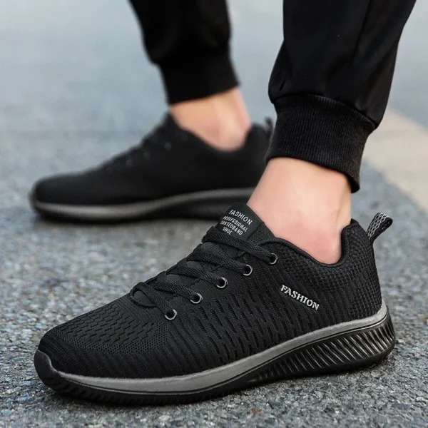 Men running walking knit shoes fashion casual men sneakers breathable sport athletic gym lightweight running shoes - Image 2
