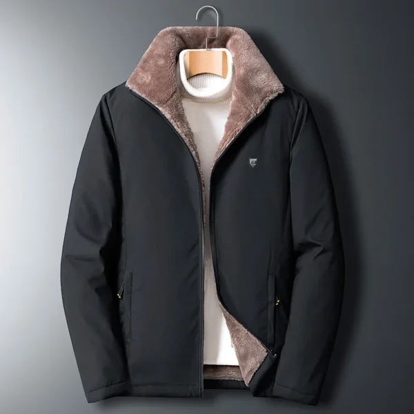 Men 2025 Winter Windproof Warm Thick Fleece Jacket Men Fashion Casual Coat Men Autumn Brand Outwear Outdoor Classic Jacket Men - Image 3