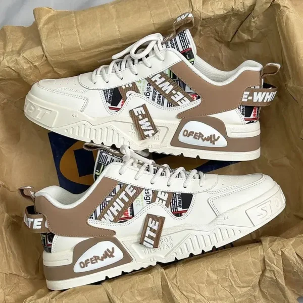 Casual Fashion Leather Sneakers New Skateboard Mens Shoes Outdoor Running Sports shoes Hiking Tennis Platform Luxury footwear - Image 2