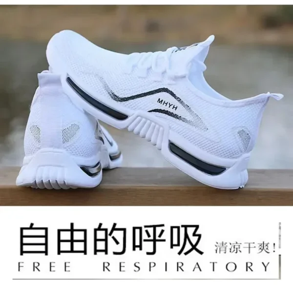 Men Shoes Slip on Fashion Sneakers Male Sport Running Shoes Breathable Gym Training Walking Tennis Shoes Non Slip Workout Flats - Image 3