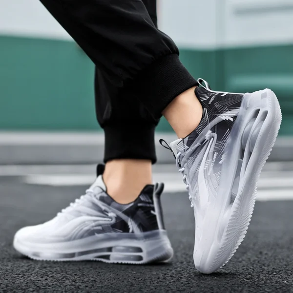 Men's Fashion Basketball Shoes with Air Cushions, Comfortable and Non-Slip, Breathable and Shock-Absorbing, Suitable for Men's Outdoor Activities - Image 6