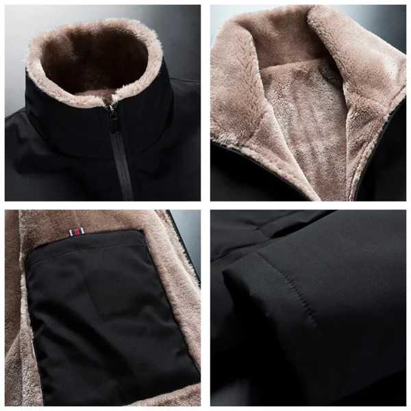 Men 2025 Winter Windproof Warm Thick Fleece Jacket Men Fashion Casual Coat Men Autumn Brand Outwear Outdoor Classic Jacket Men - Image 6