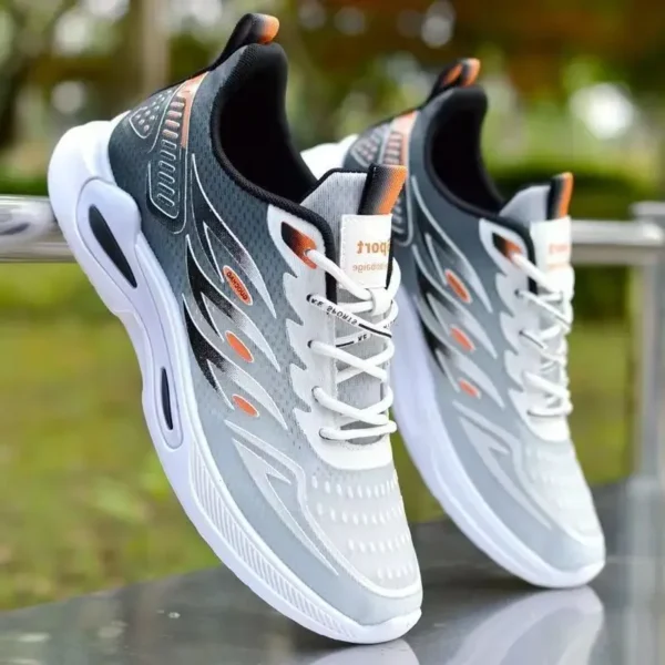 Men's Shoes 2024 New Fashion and Trendy Mesh Sports and Casual Shoes Student Soft Sole Comfortable Running Shoes - Image 2