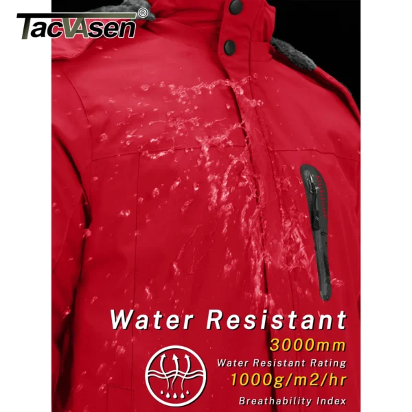 TACVASEN Winter Thicken Fleece Jacket Mens Waterproof Hiking Skiing Jackets Outdoor Mountain Trekking Windbreaker Parka Male - Image 5