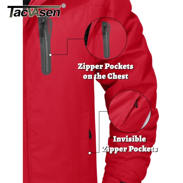 TACVASEN Winter Thicken Fleece Jacket Mens Waterproof Hiking Skiing Jackets Outdoor Mountain Trekking Windbreaker Parka Male - Image 4