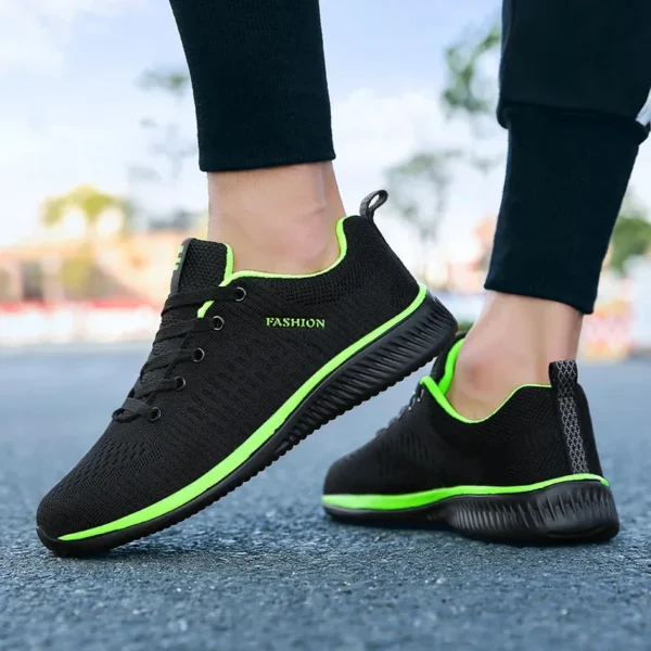 Men running walking knit shoes fashion casual men sneakers breathable sport athletic gym lightweight running shoes - Image 4