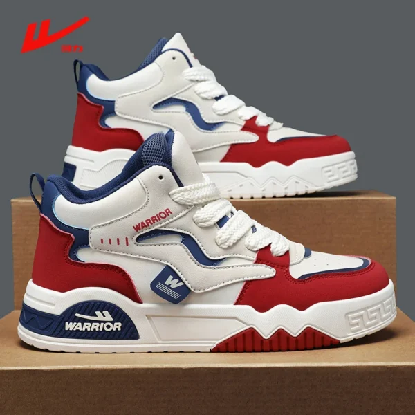 New Four Seasons Men's Sneakers Men's Comfortable Platform Shoes Trend Lace-up Vulcanized Shoes White Casual Sneakers 5 - Image 3