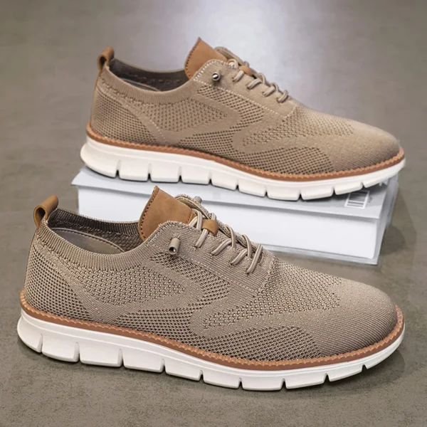 YRZL Men Casual Sports Shoes Anti Slip Wear-Resistant Breathable Cushioning Color Blocking Design Versatile Casual Sports Shoes