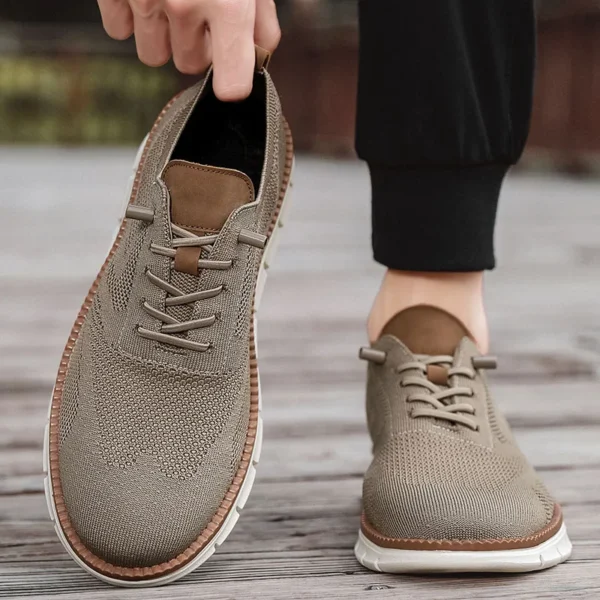 YRZL Men Casual Sports Shoes Anti Slip Wear-Resistant Breathable Cushioning Color Blocking Design Versatile Casual Sports Shoes - Image 3