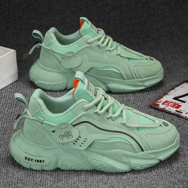 Men's Sneakers 2025 Spring Comfortable Non-slip Outdoor Running Shoes Elasticity Platform Basketball Athletic Tenis Masculino - Image 2