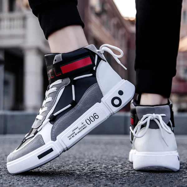 Men's Sneakers New In High Top Running Shoes Round Toe Platform Shoes Casual Fashion for Men Sneakers Breathable Fashion Lace-up - Image 5