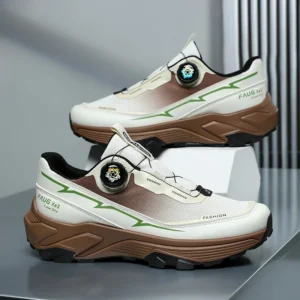 Men Running Shoes Outdoor Sports Flat Lightweight Non-slip Jogging Sneakers High Quality Rotating Button Casual Tennis Shoes Man