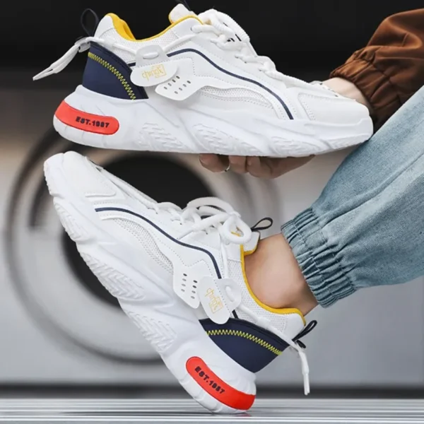 Men's Sneakers 2025 Spring Comfortable Non-slip Outdoor Running Shoes Elasticity Platform Basketball Athletic Tenis Masculino - Image 4
