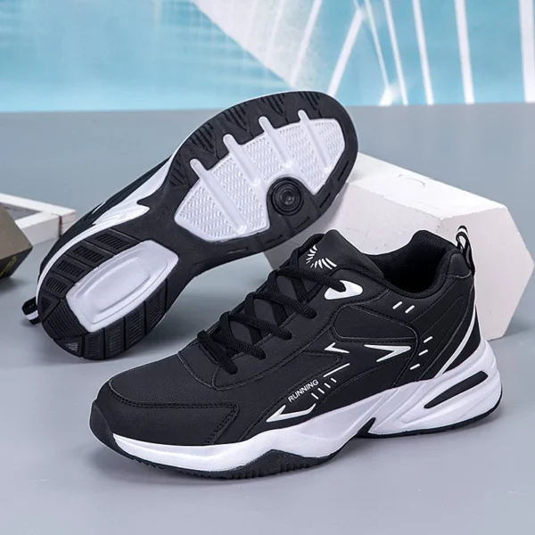 Thick Sole Versatile Clunky Sneaker for Men 2024 New Trend Mesh Lace Up Breathable Casual Sports Shoes Increased Soft Soles - Image 4