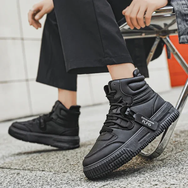 Casual Sneaker High-top Male Sneakers Loafers Shoes for Men Skateboard Sports and Leisure Wear-resistant Non-Slip All-match New - Image 4