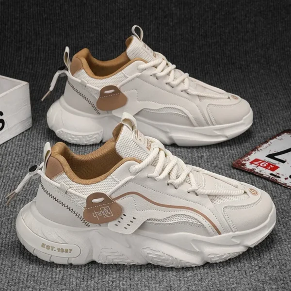 Men's Sneakers 2025 Spring Comfortable Non-slip Outdoor Running Shoes Elasticity Platform Basketball Athletic Tenis Masculino - Image 3