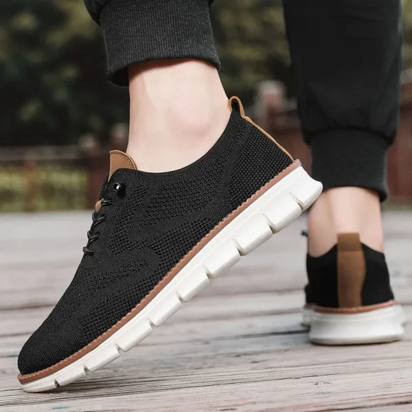 YRZL Men Casual Sports Shoes Anti Slip Wear-Resistant Breathable Cushioning Color Blocking Design Versatile Casual Sports Shoes - Image 5