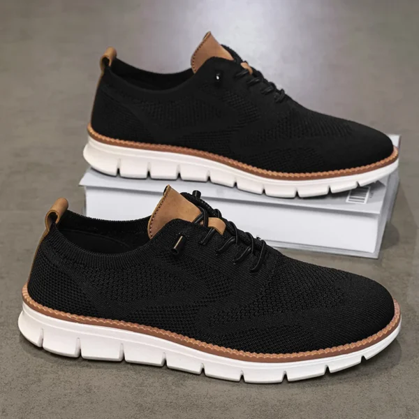 YRZL Men Casual Sports Shoes Anti Slip Wear-Resistant Breathable Cushioning Color Blocking Design Versatile Casual Sports Shoes - Image 2