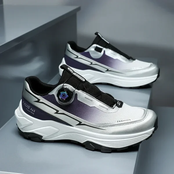 Men Running Shoes Outdoor Sports Flat Lightweight Non-slip Jogging Sneakers High Quality Rotating Button Casual Tennis Shoes Man - Image 5