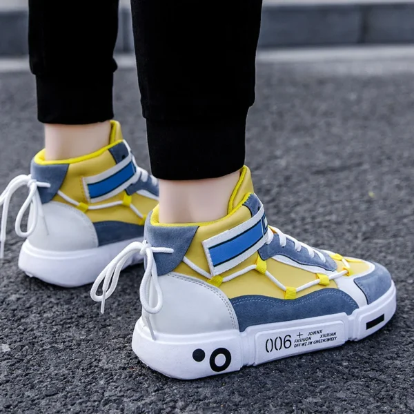 Men's Sneakers New In High Top Running Shoes Round Toe Platform Shoes Casual Fashion for Men Sneakers Breathable Fashion Lace-up - Image 4