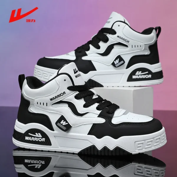 New Four Seasons Men's Sneakers Men's Comfortable Platform Shoes Trend Lace-up Vulcanized Shoes White Casual Sneakers 5 - Image 4