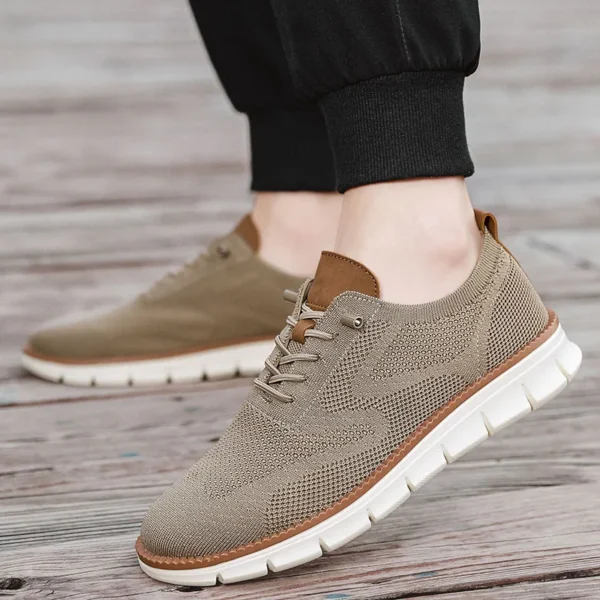 YRZL Men Casual Sports Shoes Anti Slip Wear-Resistant Breathable Cushioning Color Blocking Design Versatile Casual Sports Shoes - Image 4