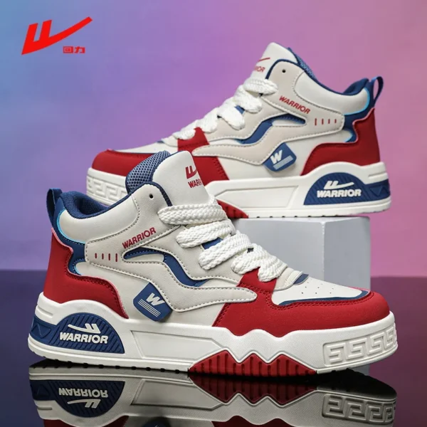 New Four Seasons Men's Sneakers Men's Comfortable Platform Shoes Trend Lace-up Vulcanized Shoes White Casual Sneakers 5 - Image 5