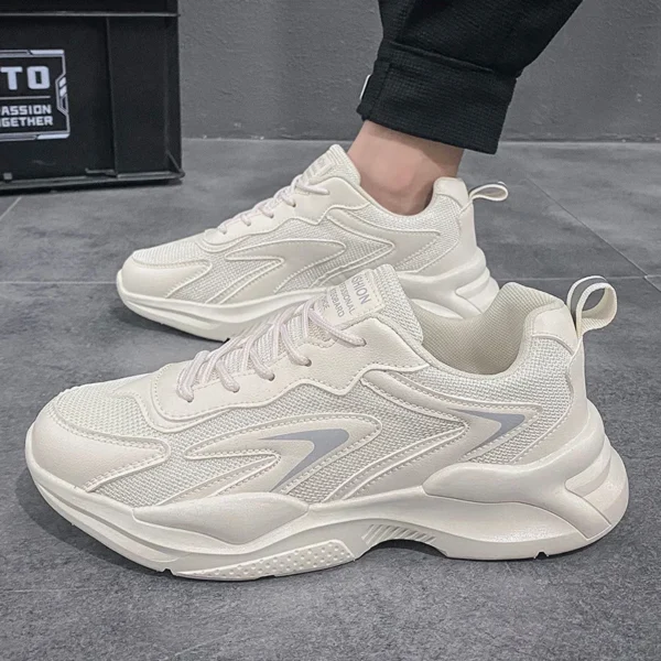 Men's Chunky Dad Shoes: 2025 Summer Breathable Running Sneakers with Thick Soles for Students - Image 3