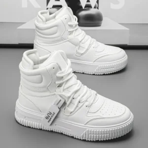 Casual Sneaker High-top Male Sneakers Loafers Shoes for Men Skateboard Sports and Leisure Wear-resistant Non-Slip All-match New