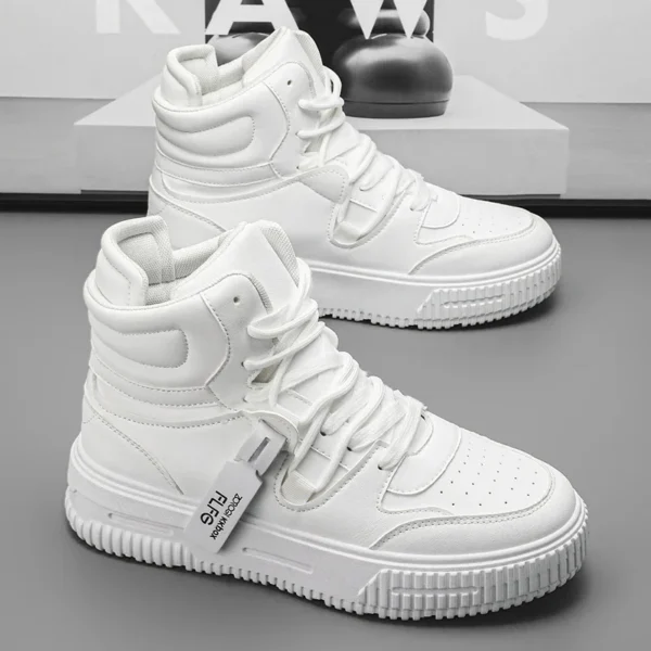 Casual Sneaker High-top Male Sneakers Loafers Shoes for Men Skateboard Sports and Leisure Wear-resistant Non-Slip All-match New