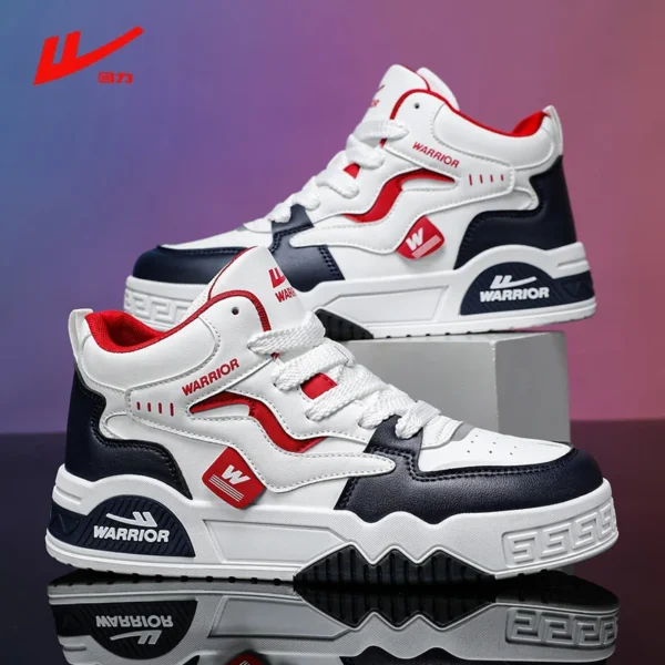 New Four Seasons Men's Sneakers Men's Comfortable Platform Shoes Trend Lace-up Vulcanized Shoes White Casual Sneakers 5 - Image 6