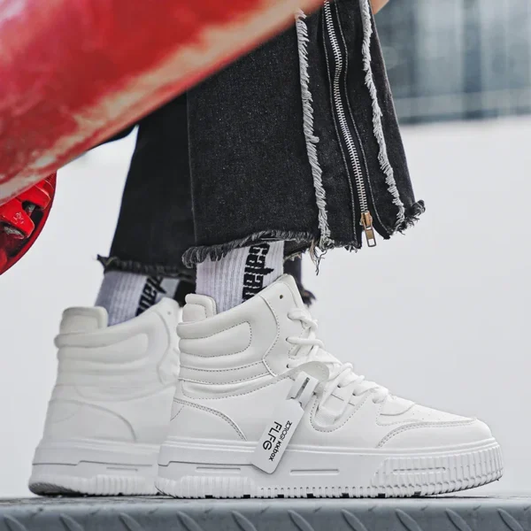 Casual Sneaker High-top Male Sneakers Loafers Shoes for Men Skateboard Sports and Leisure Wear-resistant Non-Slip All-match New - Image 3