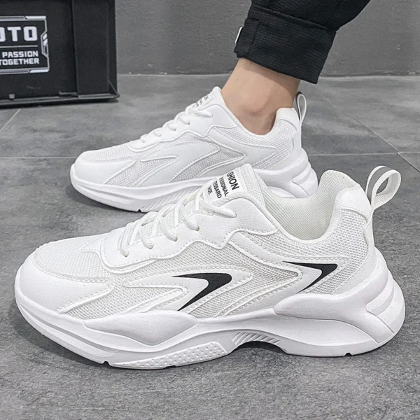 Men's Chunky Dad Shoes: 2025 Summer Breathable Running Sneakers with Thick Soles for Students - Image 2